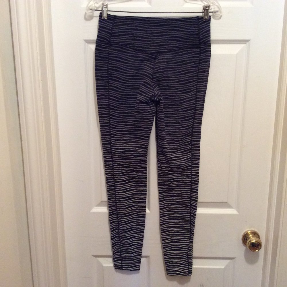 Nike Dri-Fit Leggings M Dark Gray Blue White - Picture 5 of 8